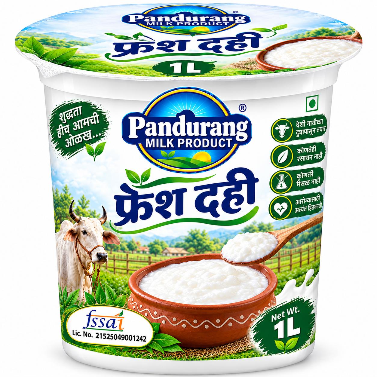 फ्रेश दही 1L